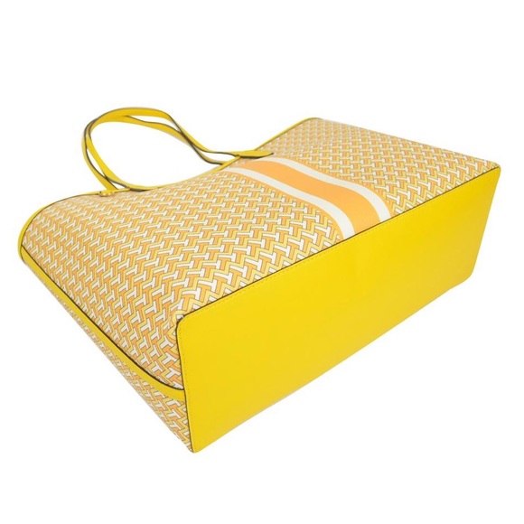 Tory Burch Large Yellow Tzag Leather Tote … - Picture 5 of 6